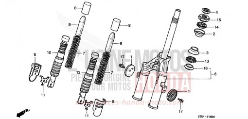 FOURCHETTE AVANT PK50P de 1993